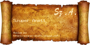 Szuper Anett névjegykártya